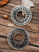 The Floral Sun - Oxidised Boho Earrings