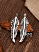 The Little Feather Studs - Tiny Trinket Earrings
