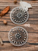 The Dotted Sun - Oxidised Boho Earrings