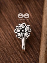 The Little Oxidised Flower Non-piercing Boho Nosepin