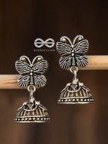 The Little Butterfly Jhumkis - Tiny Trinket Earrings