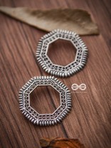 The Little Bohemian Hexagons - Oxidised Boho Earrings