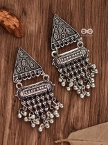 The Bohemian Geometry - Oxidised Boho Earrings