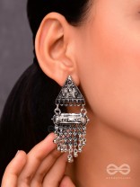 The Bohemian Geometry - Oxidised Boho Earrings