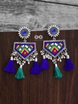 The Playful Desire (Blue Hues) - The Embroidered Oxidised Collection