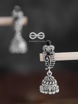The Cute Little Artwork Jhumkis (Onyx Black) - Tiny Trinket Earrings