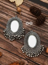The Vintage Mirrors - Oxidised Boho Earrings