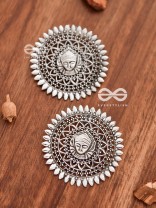 The Godly Durga Studs - Oxidised Boho Earrings
