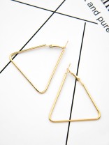 The Everyday Chic - Oversized Triangle Hoops - Golden