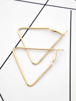 The Everyday Chic - Oversized Triangle Hoops - Golden