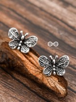 The Beauteous Butterfly Studs - Tiny Trinket Earrings