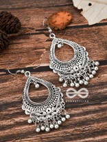 The Dazzling Droplet Danglers - Oxidised Boho Earrings