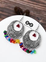 The Nature Motifs (Multicolour) - Oxidised Boho Earrings