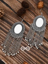 The Vintage Chain Danglers - Oxidised Boho Earrings