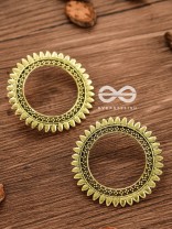 The Bohemian Sun - Oxidised Boho Earrings (Golden)