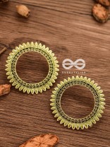 The Bohemian Sun - Oxidised Boho Earrings (Golden)