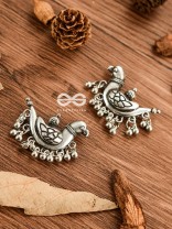 The Dangling Parrots - Oxidised Boho Earrings