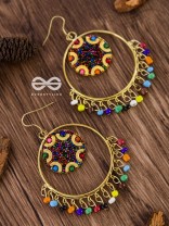 Colour Me Crazy - Oxidised Boho Earrings - Golden