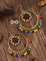 Colour Me Crazy - Oxidised Boho Earrings - Golden
