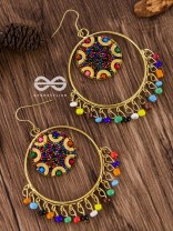 Colour Me Crazy - Oxidised Boho Earrings - Golden