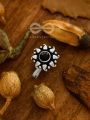 The Paisley Sun - Oxidized non-pierced nose-pin (onyx black)