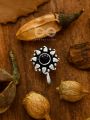 The Paisley Sun - Oxidized non-pierced nose-pin (onyx black)