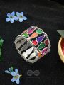 Kaliedoscope of Colours - Statement Enamelled Bracelet (Multicolor)