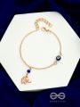 The Noble 'Charm'- Evil Eye Stones Studded Golden Anklet