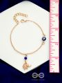 The Noble 'Charm'- Evil Eye Stones Studded Golden Anklet