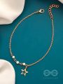 Star-Struck- Golden Beads Anklet