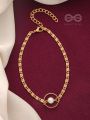 The Moon Ring- Golden Pearl Anklet