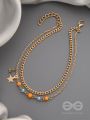 The Lucky Stars-  Golden Beads Layered Anklet