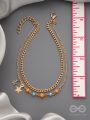 The Lucky Stars-  Golden Beads Layered Anklet