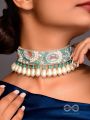 Jalakrit- The Rainy Clouds- Pearls and Stones Embroidered Choker Necklace 