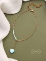 The Heart's Desire- Golden Beads Anklet