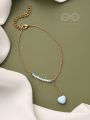 The Heart's Desire- Golden Beads Anklet