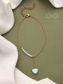 The Heart's Desire- Golden Beads Anklet