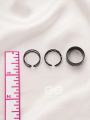 Bands n Chains- Set of 3 Black Rings