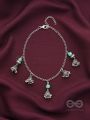 The Bell Curve- Oxidised Bead Anklet