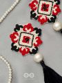 Manikya- The Lovely Ruby- Pearls and Resham Embroidered Earrings