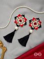 Manikya- The Lovely Ruby- Pearls and Resham Embroidered Earrings