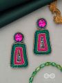 Kalapa- The Bell of Harmony- Resham, Stones and Sequins Embroidered Earrings