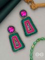 Kalapa- The Bell of Harmony- Resham, Stones and Sequins Embroidered Earrings