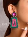 Kalapa- The Bell of Harmony- Resham, Stones and Sequins Embroidered Earrings