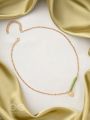 The Fig Leaf- Golden Embellished Necklace 