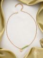 The Fig Leaf- Golden Embellished Necklace 