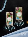 Devana- The Royal Garden- Sequins and Glass Beads Embroidered Earrings