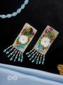 Devana- The Royal Garden- Sequins and Glass Beads Embroidered Earrings