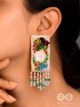 Devana- The Royal Garden- Sequins and Glass Beads Embroidered Earrings