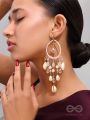 The Sea Trinkets- Golden Embellished Earrings